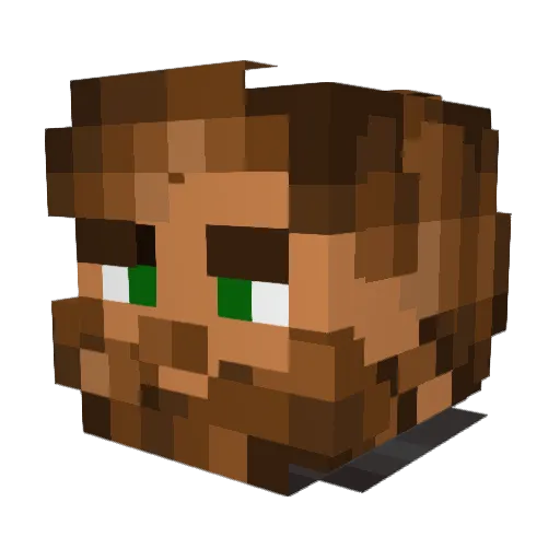 JavierRize Minecraft avatar head, 3D render