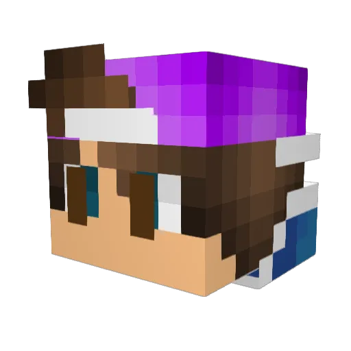 Javierrules Minecraft avatar head, 3D render