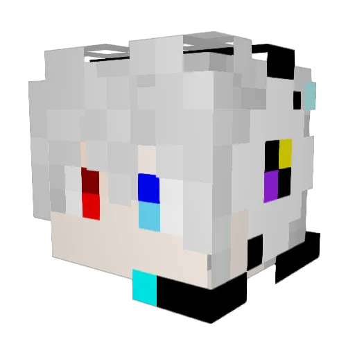 JavisG Minecraft avatar head, 3D render