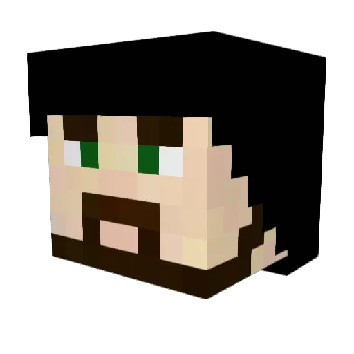 Javlin_beliy Minecraft avatar head, 3D render