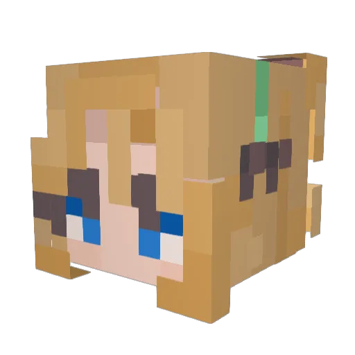 Javolac Minecraft avatar head, 3D render