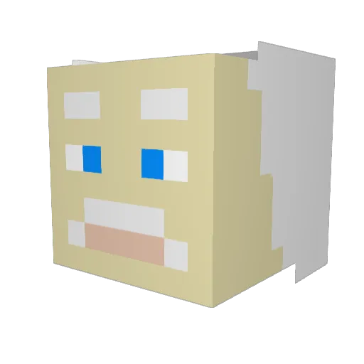 Javrad96 Minecraft avatar head, 3D render