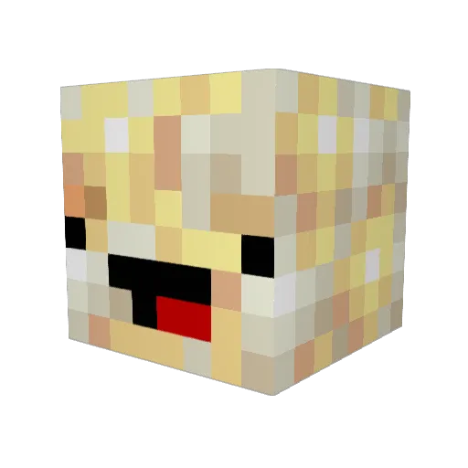 JavsVal Minecraft avatar head, 3D render