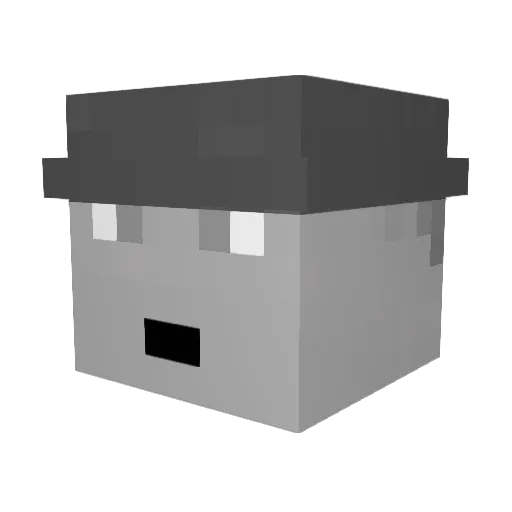Jaw18 Minecraft avatar head, 3D render