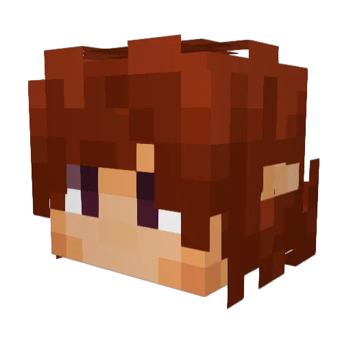 Jawell Minecraft avatar head, 3D render