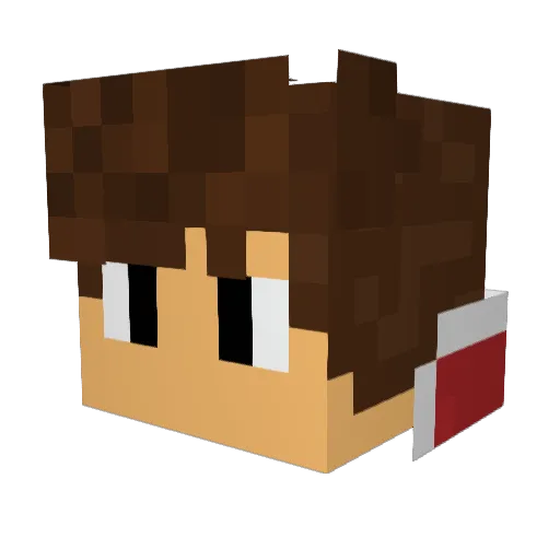 Jawesomekidd Minecraft avatar head, 3D render