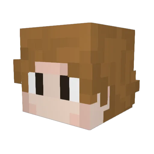 Jawhme Minecraft avatar head, 3D render