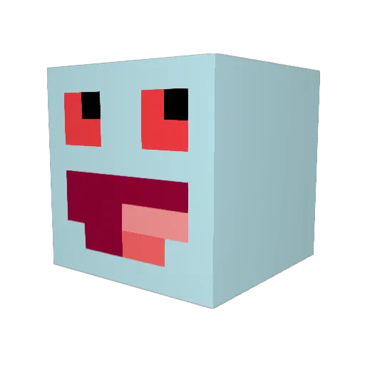 Jawirs Minecraft avatar head, 3D render