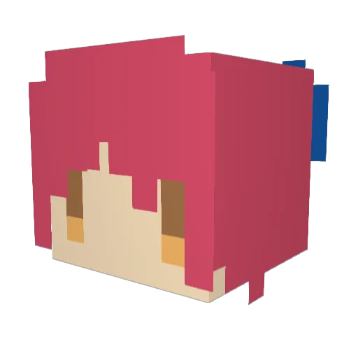 Jawkeks Minecraft avatar head, 3D render