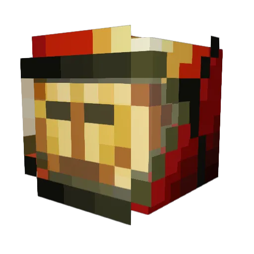 Jawmp Minecraft avatar head, 3D render