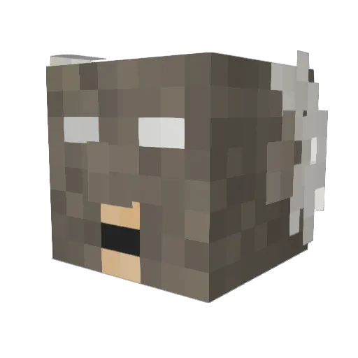 Jaws1000 Minecraft avatar head, 3D render