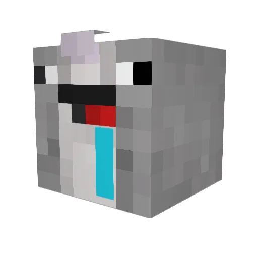 Jawshuwa Minecraft avatar head, 3D render