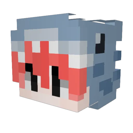 Jawshypoo Minecraft avatar head, 3D render