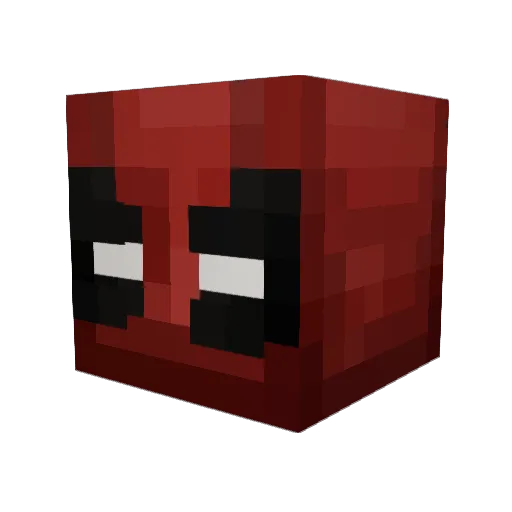 Jawsky Minecraft avatar head, 3D render