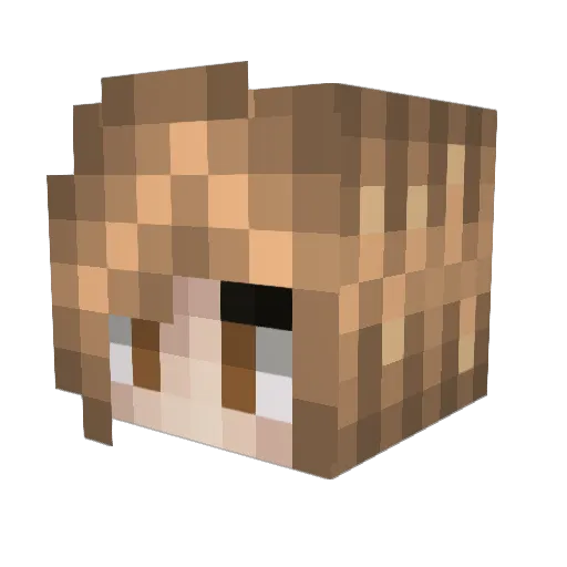 JawwKnee Minecraft avatar head, 3D render