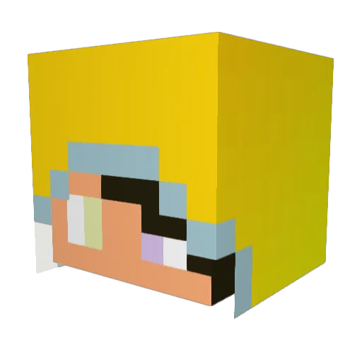 Jax302198 Minecraft avatar head, 3D render