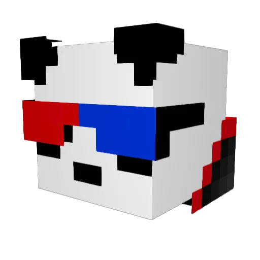 JaxAnator101 Minecraft avatar head, 3D render