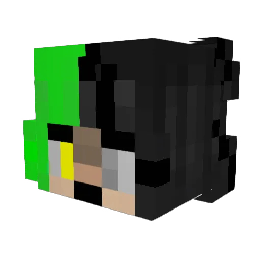 JaxBeoWulf Minecraft avatar head, 3D render