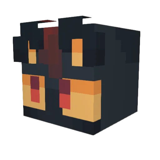 JaxDRanger Minecraft avatar head, 3D render