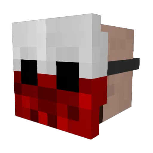 JaxThaMan Minecraft avatar head, 3D render