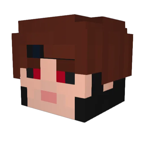 JaxTheRipper09 Minecraft avatar head, 3D render