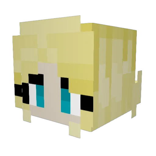 Jax_77 Minecraft avatar head, 3D render