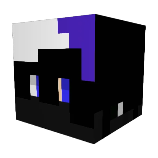 Jax_Crusty Minecraft avatar head, 3D render