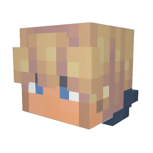 Jax_starxx Minecraft avatar head, 3D render
