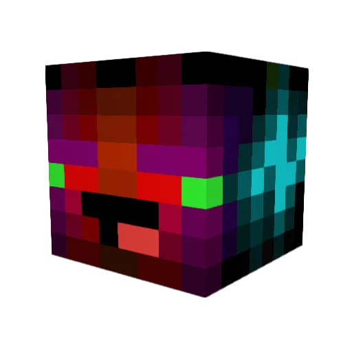 Jaxblue Minecraft avatar head, 3D render
