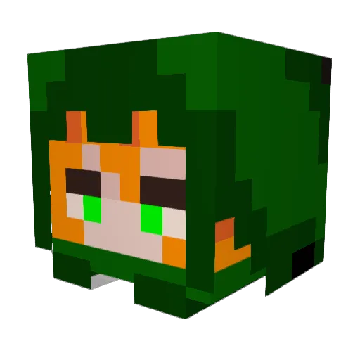 JaxeWan Minecraft avatar head, 3D render
