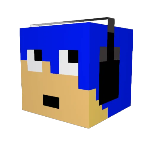 JaxenSolo Minecraft avatar head, 3D render