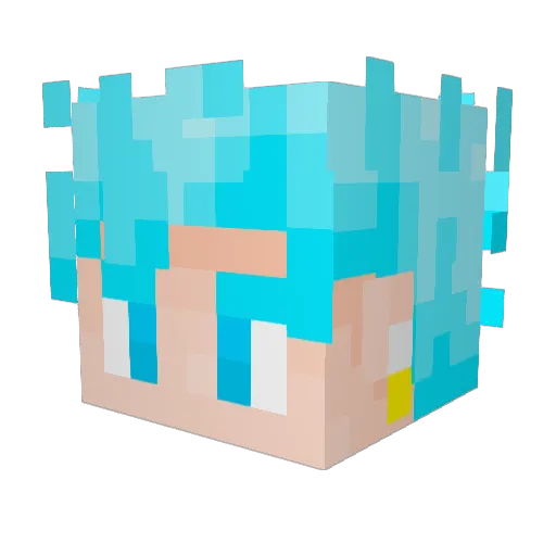 Jaxf1 Minecraft avatar head, 3D render