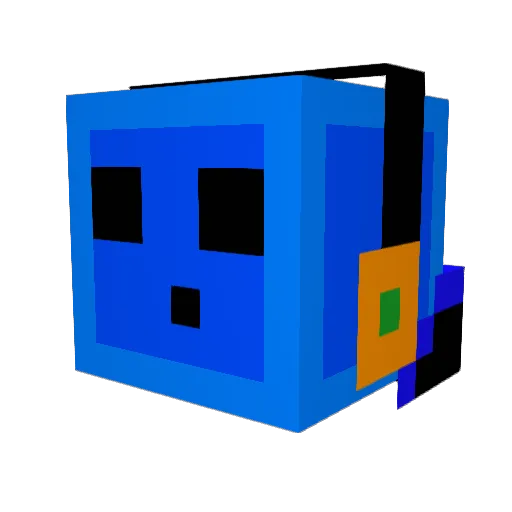 JaxoHD_TV Minecraft avatar head, 3D render