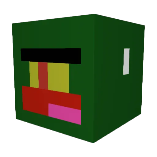 Jaxoboom Minecraft avatar head, 3D render