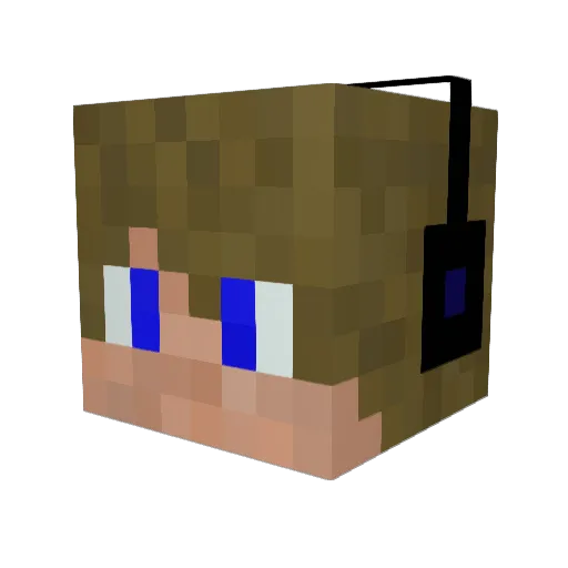 Jaxorus Minecraft avatar head, 3D render