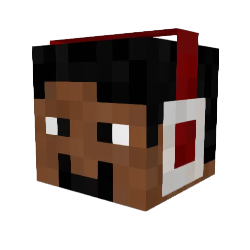 JaxrTech Minecraft avatar head, 3D render