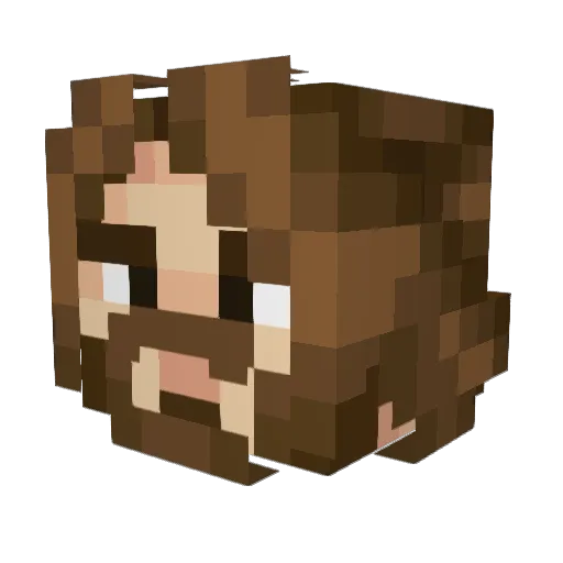 Jaxx212 Minecraft avatar head, 3D render