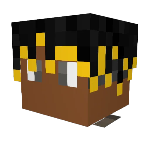 Jaxxlano Minecraft avatar head, 3D render