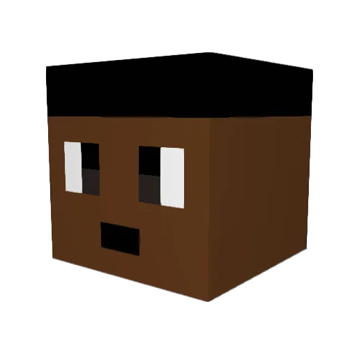 Jaxxle9 Minecraft avatar head, 3D render