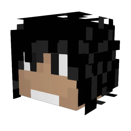 Jaxxx1e Minecraft avatar head, 3D render