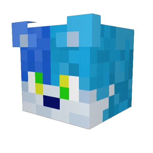 Jaxxxie Minecraft avatar head, 3D render