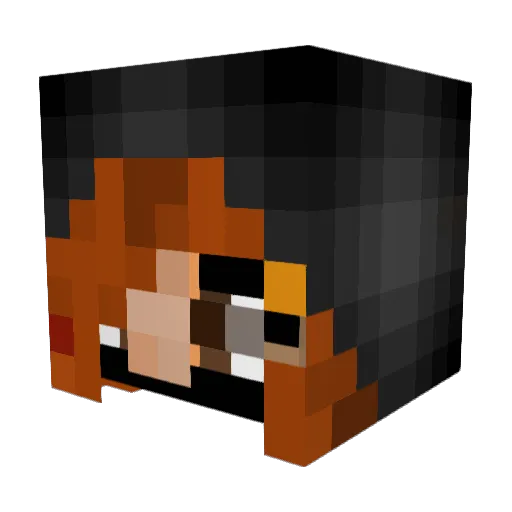 Jaxyvb Minecraft avatar head, 3D render