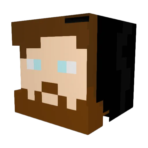 JayCare Minecraft avatar head, 3D render