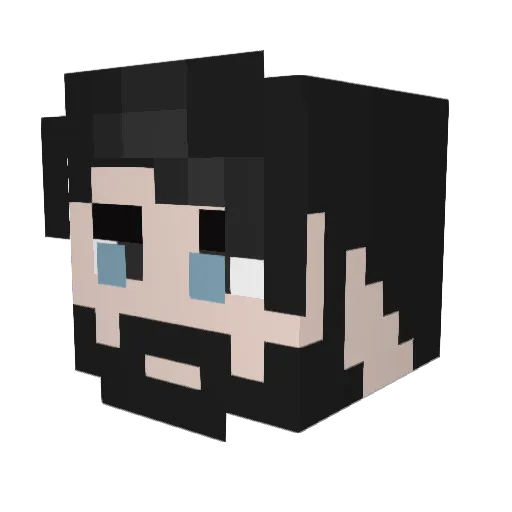 JayCll Minecraft avatar head, 3D render