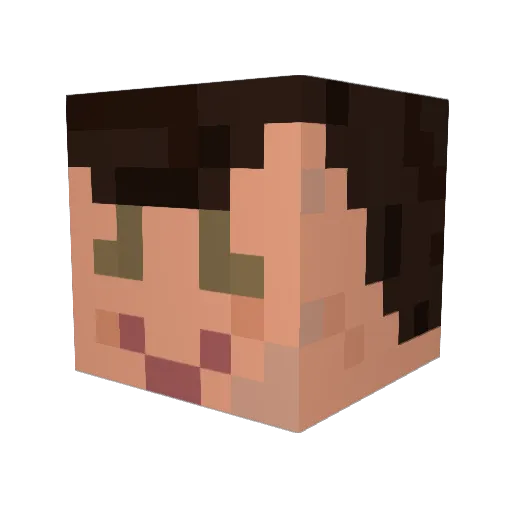 JayEffKay Minecraft avatar head, 3D render