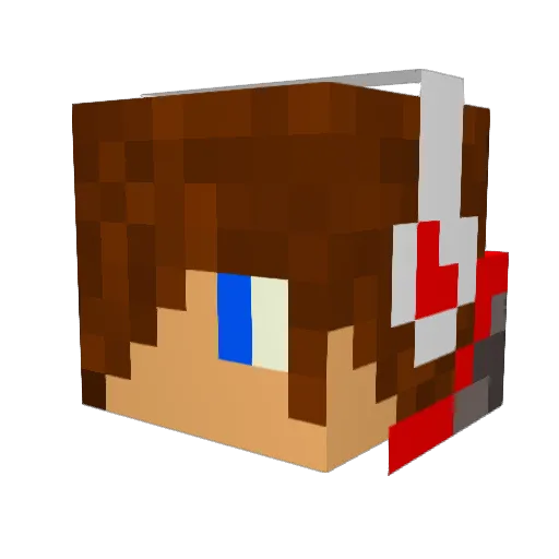 JayJayMausi Minecraft avatar head, 3D render