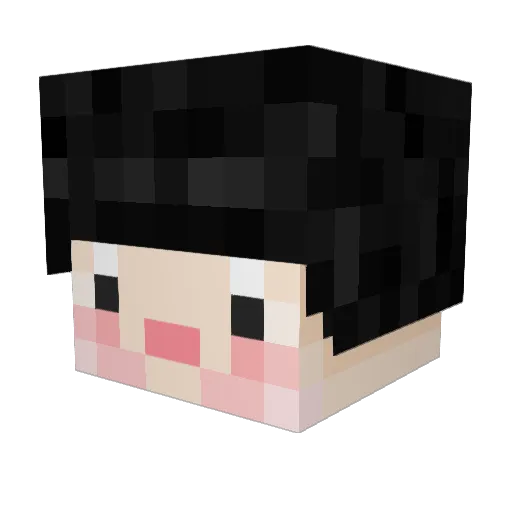 JayMain Minecraft avatar head, 3D render