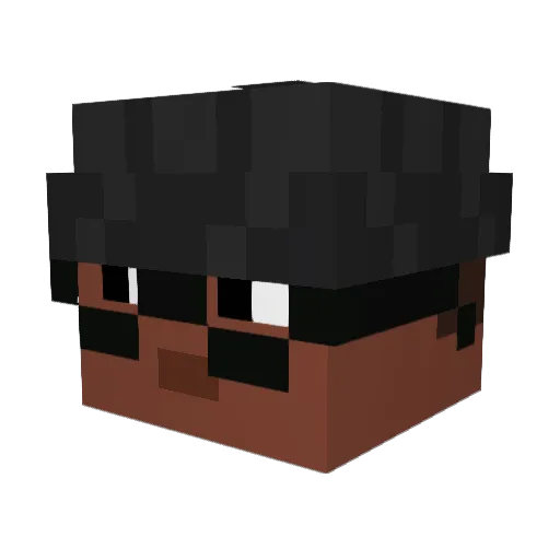 JayMakhi Minecraft avatar head, 3D render