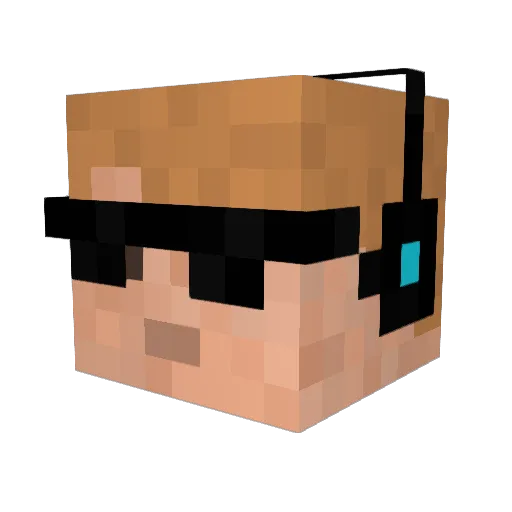 JayMusic Minecraft avatar head, 3D render