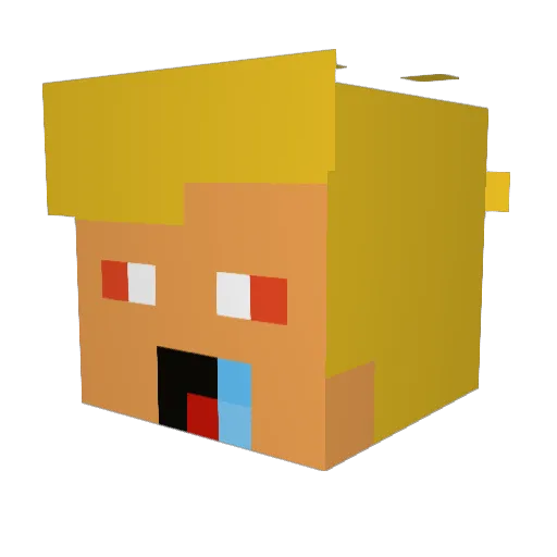 JayPRE Minecraft avatar head, 3D render